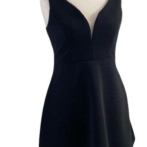 BONGO Black Strapless A-line Dress Cocktail